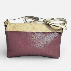 Coach Signature East West Two Toned Crossbody (2017) w/ Coach dust bag - NWOT